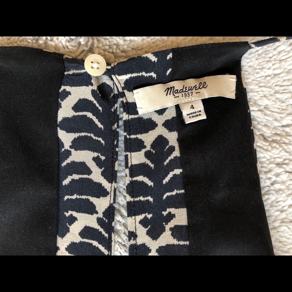 MADEWELL pattered silk dress, size 4 - Picture 4 of 4